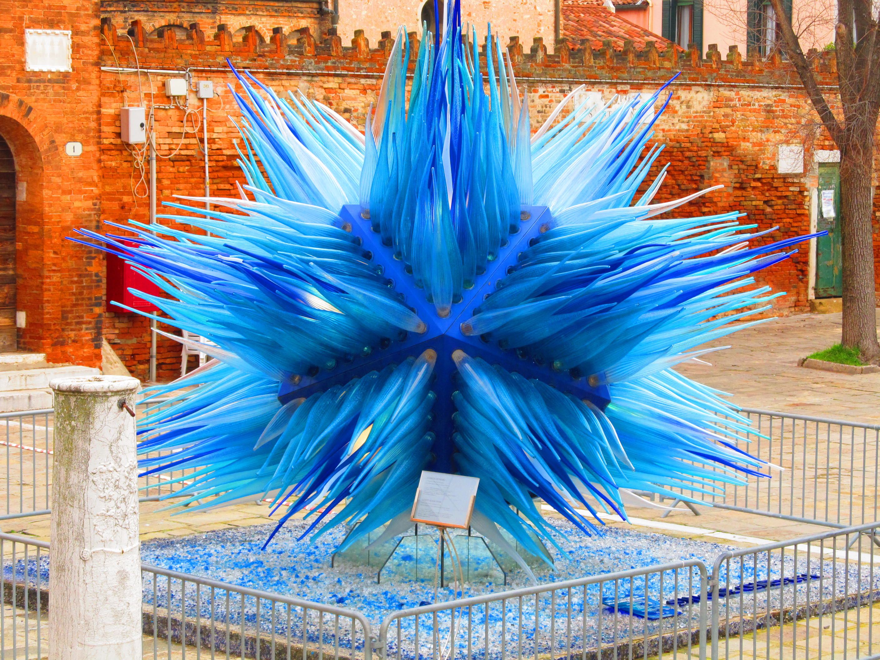 Art glass sculpture in Murano