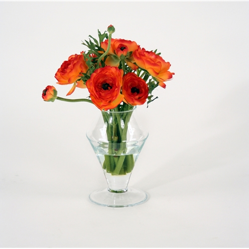 Waterlook ® Silk Orange Ranunculus in a Glass Ginger Jar (Pack of 2)