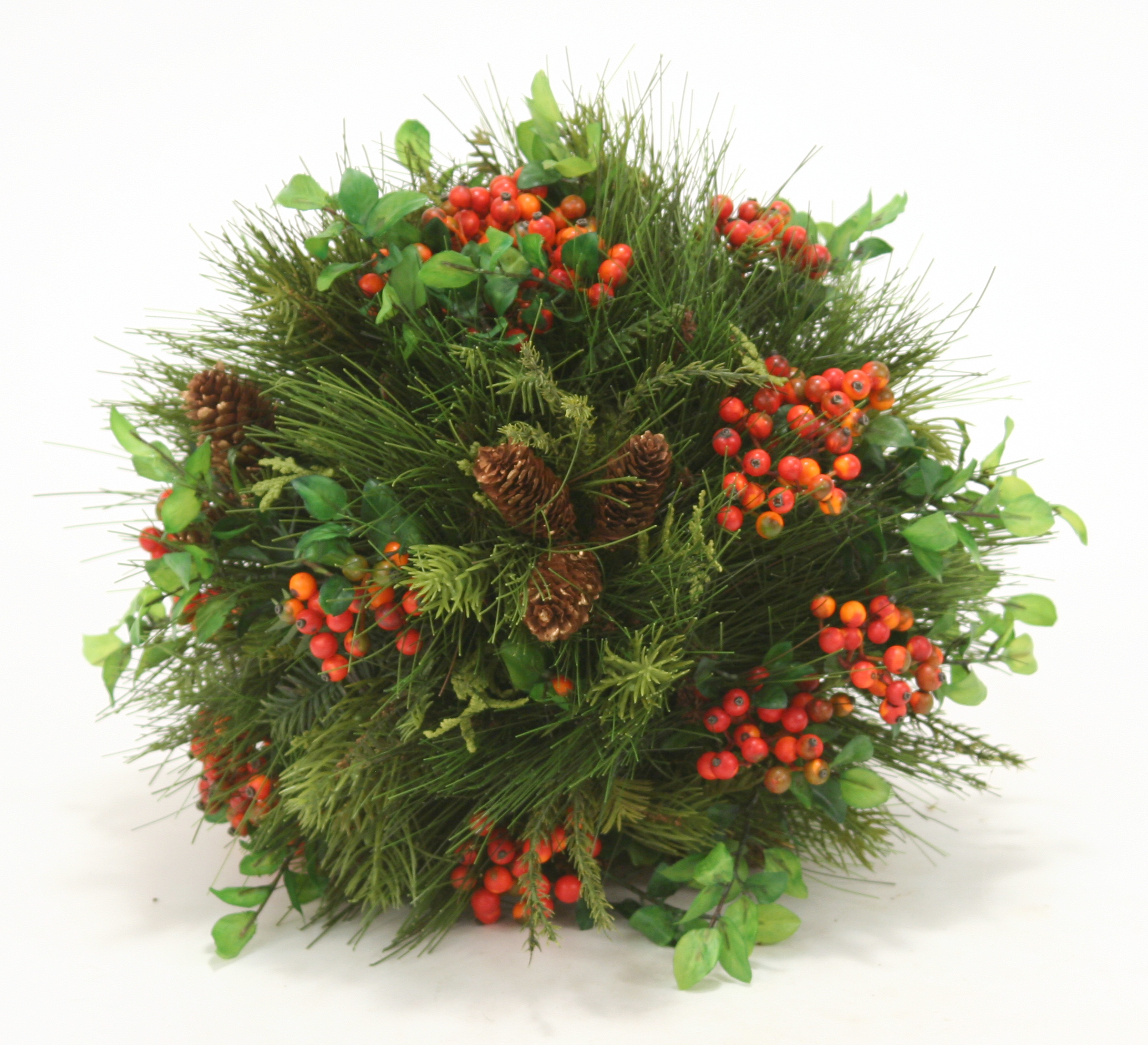 Mixed Pine Ball with Berry Spray's and Pine Cones