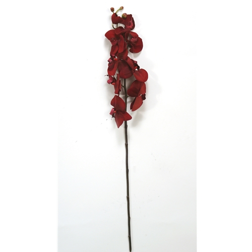 DIY Flower 31'L Artificial Red Velvet Phalaenopsis Orchid Stem (Pack of 6; 36/cs)