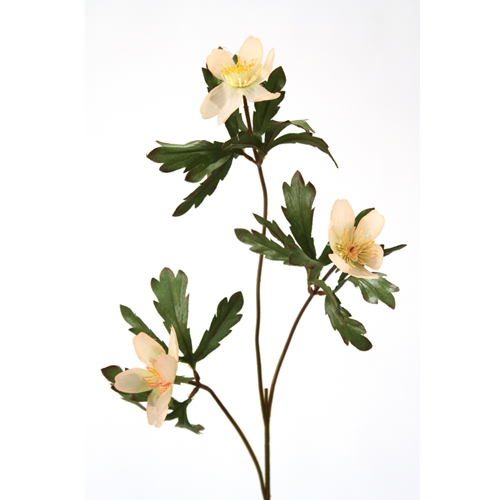 DIY Flower Artificial Peach Forest Anemone Stem Flower x 3 Blooms, 1'L Diameter
