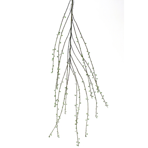 DIY Foliage 55'L Artificial Salix Branch With Green Leaves