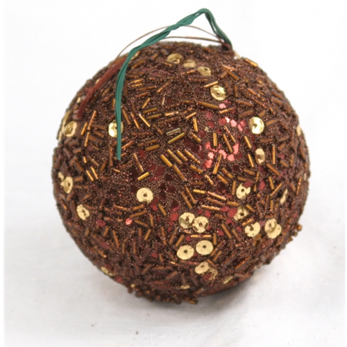 Ornament - 3' Brown Sequin Ball (Pack of 6; 24/cs)