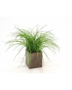 Mixed Silk Grass in Bronze Planter Mixed Silk Grass in Bronze Planter