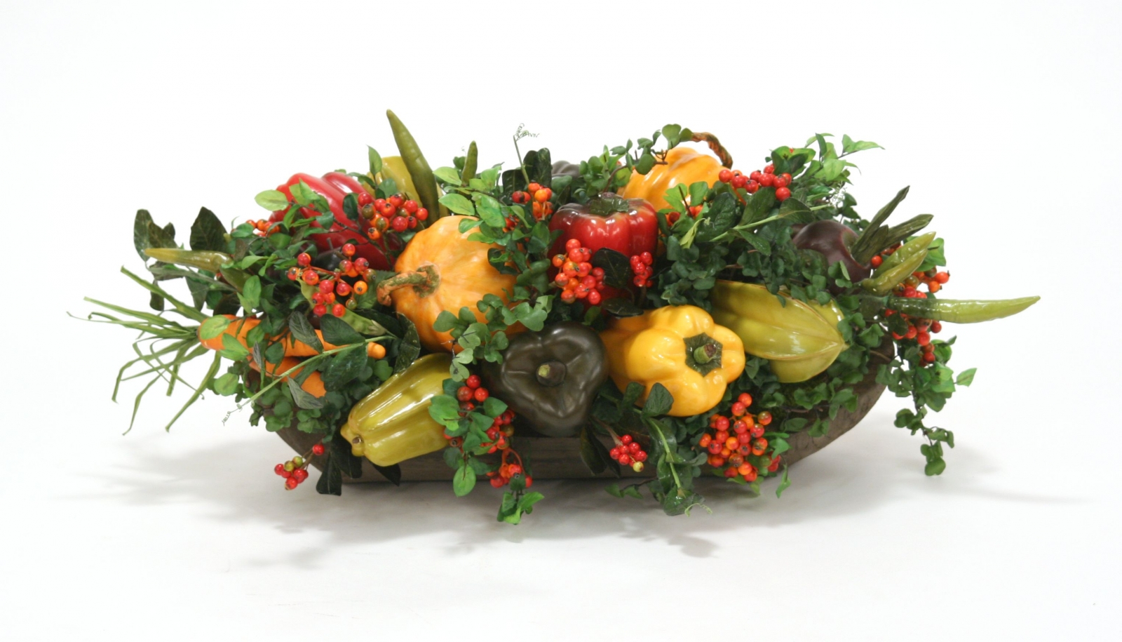 Mixed Vegetables in Wooden Dough Bowl Mixed Vegetables in Wooden Dough Bowl