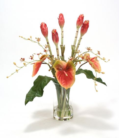 Waterlook (R) Tropical Mix in Glass Cylinder Waterlook (R) Tropical Mix in Glass Cylinder
