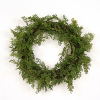 30' Artificial Cedar Wreath