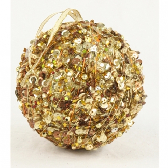 Ornament - 4' Gold Sequin Ball (Pack of 6; 24/cs)