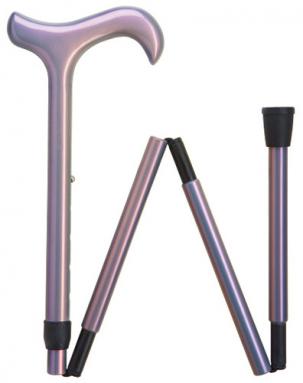 Carbon Fiber derby cane with luminescent lavender finish