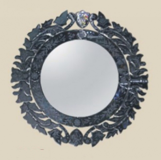 Round Black Venetian Mirror Round Black Venetian Mirror