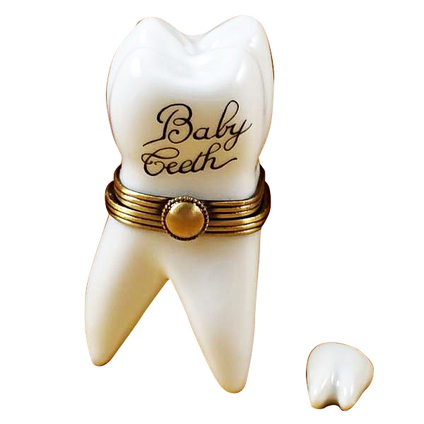 LARGE WHITE BABY TOOTH W/REMOVABLE TOOTH