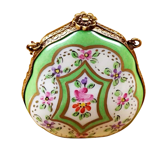 Handbag green floral