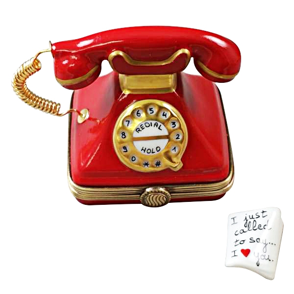 RED TELEPHONE WITH LETTER