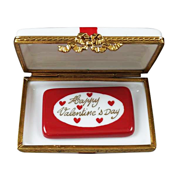 GIFT BOX WITH RED BOW - HAPPY VALENTINE'S DAY