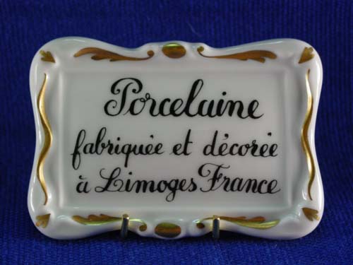 LIMOGES PLAQUE ON STAND