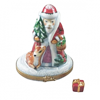SANTA W/ REINDEER AND REMOVABLE GIFT