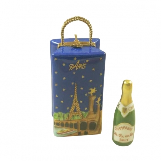 PARIS BY NIGHT GIFT BAG WITH BOTTLE OF CHAMPAGNE