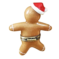 SANTA GINGERBREAD MAN W/ 3D AND PEPPERMINT CANDY