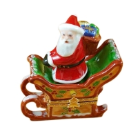 Santa in sleigh w/reindeer
