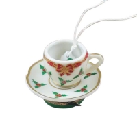 Christmas teacup with teabag