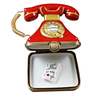 RED TELEPHONE WITH LETTER