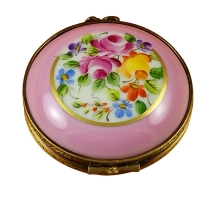 PINK ROUND WITH FLOWERS