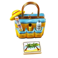 Beach tote w/hat & accesories