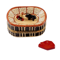 BULLFIGHTING ARENA WITH REMOVABLE RED CAPE