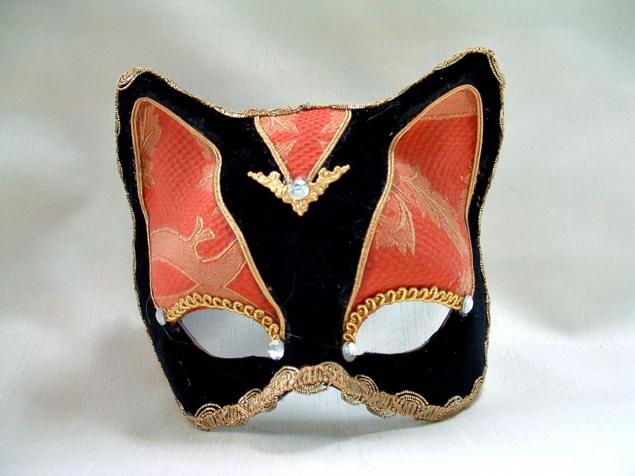 Cat Black Stoffa Venetian Mask Cat Black Stoffa Venetian Mask