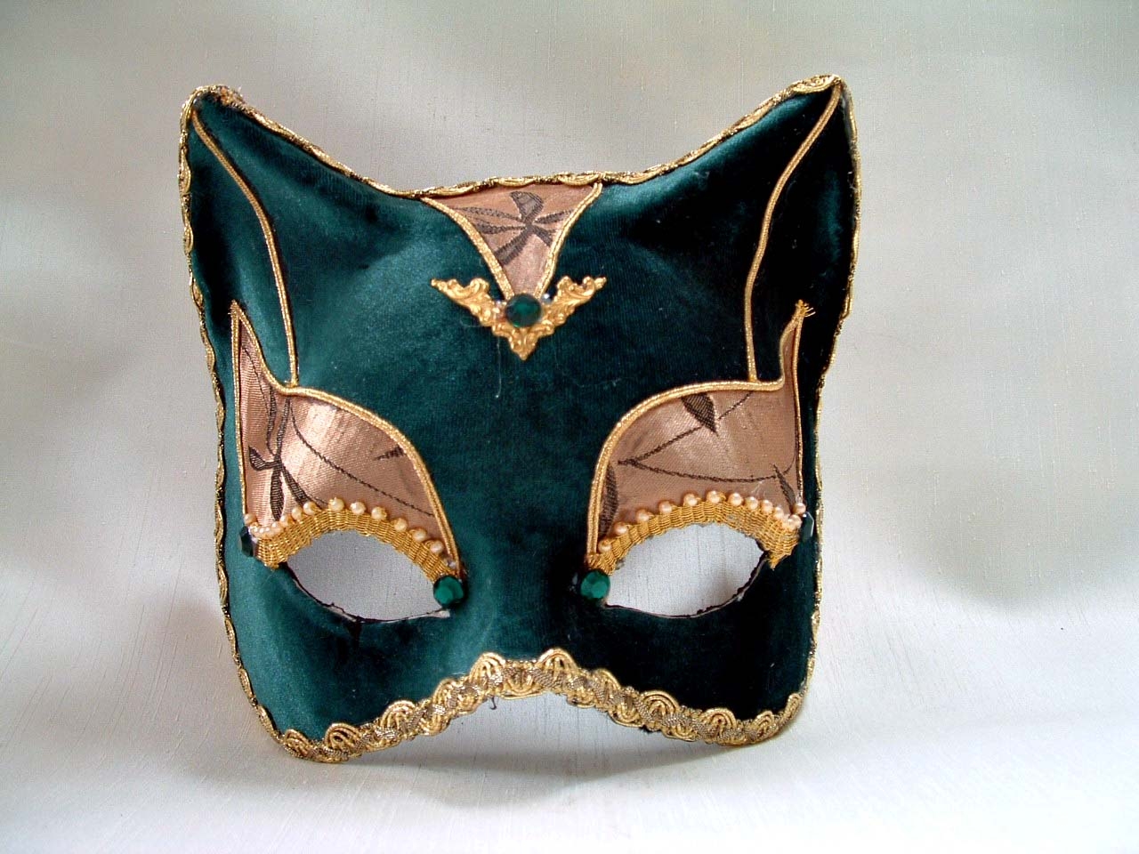 Cat Green Stoffa Venetian Mask Cat Green Stoffa Venetian Mask