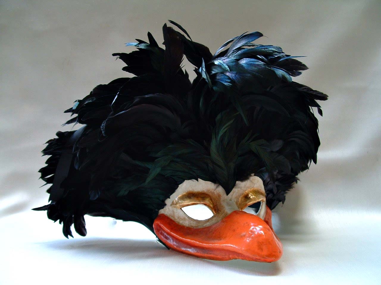 Seagull Black Feathers Venetian Mask Seagull Black Feathers Venetian Mask