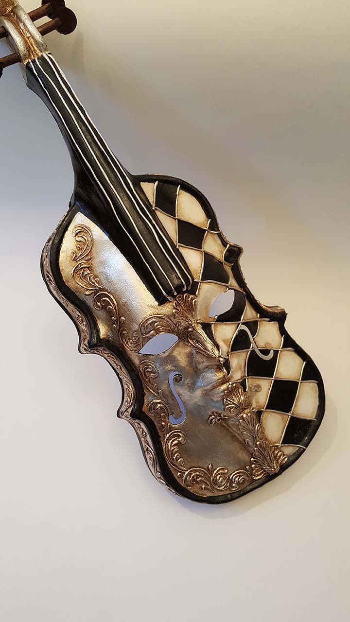 Scacci Violin 1/2 Silver 1/2 Black/White Scacci Violin 1/2 Silver 1/2 Black/White