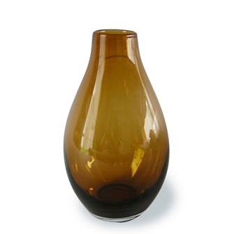Bottle Vase Small Amber