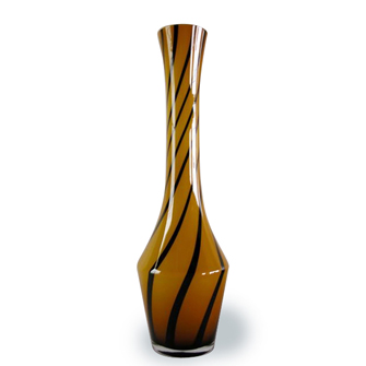Vase Amber/Black Stripe