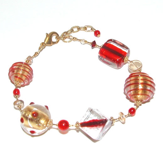 Verona Bracelet Red/Gold