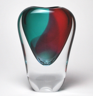 Chromatic murano vase Red/Blue