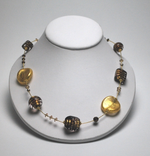 Amara Necklace Chocolate/Gold