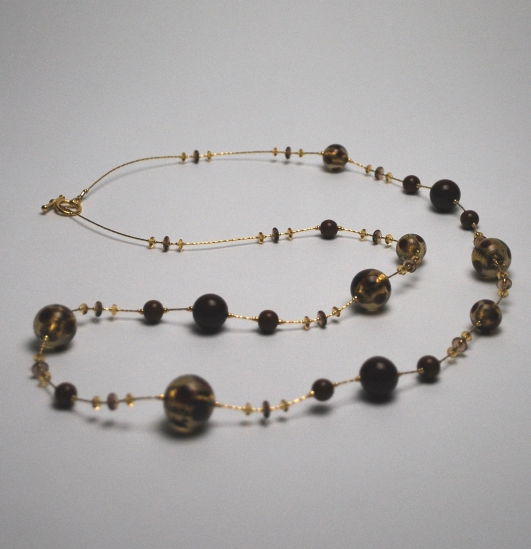 Galaxy Long Necklace Amethyst/Gold