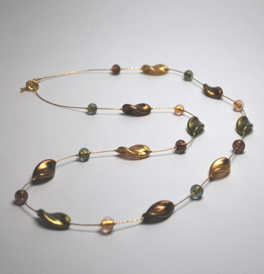 Bella Long Necklace Amethyst/Gold