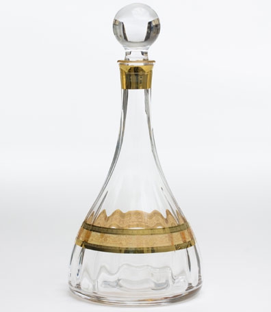  Wine Decanter with Amber Gold Design