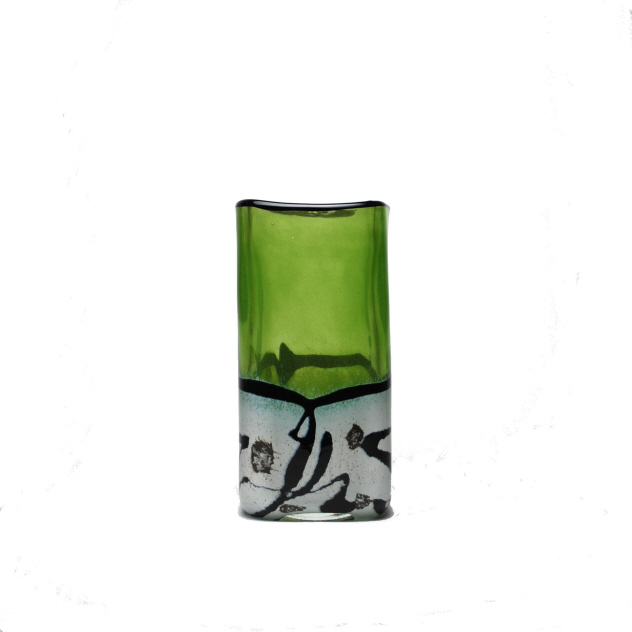 Alessa Opal/Green/Black Vase