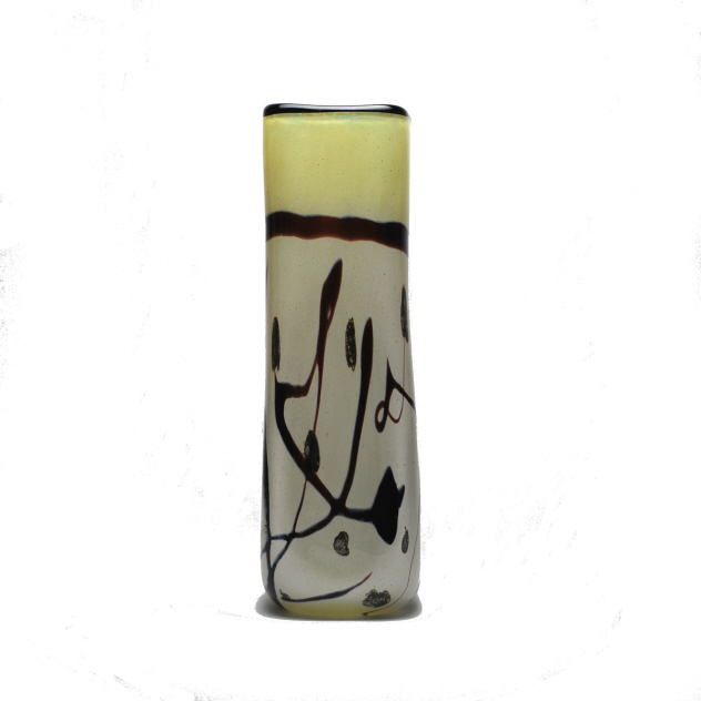 Alessa Opal/Yellow/Black Vase