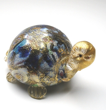 Murano Glass Miniature turtle murrine technique