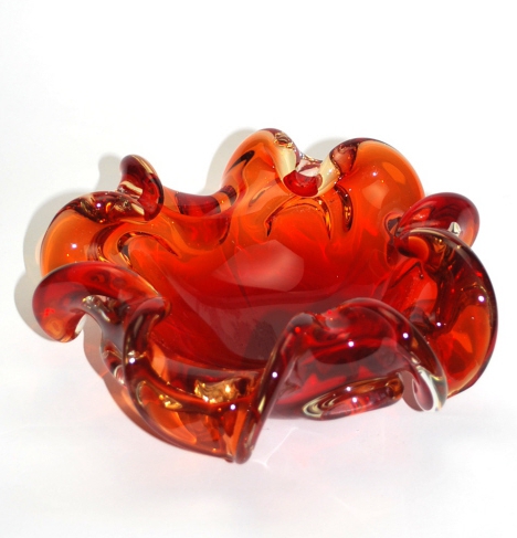 Murano Glass Ruby Red Bowl