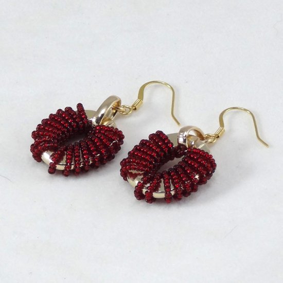 Murano Earrings Red