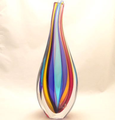 Multicolored Murano Glass vase