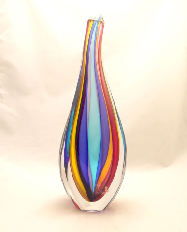 Multicolored Murano Glass vase