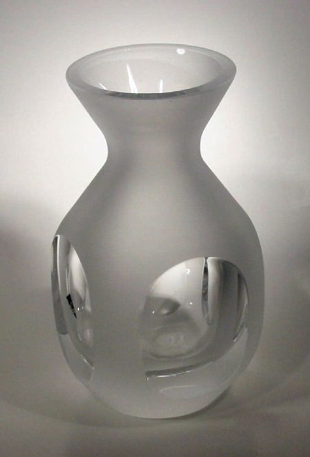 Frosted Crystal Vase