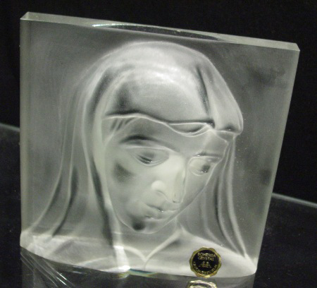 The Virgin Mary in Frosted Glass