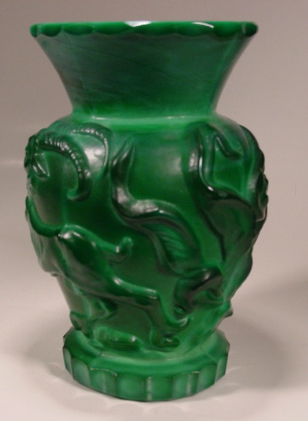 Frosted Jade Crystal Vase